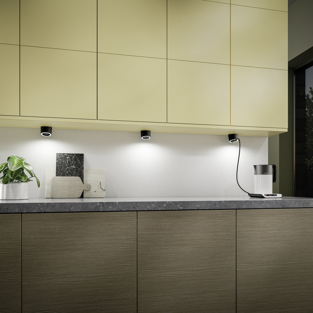 Naber Unika 1 Farbwechsel LED, Leuchte, Einzelleuchte ohne Schalter, edelstahlfarbig