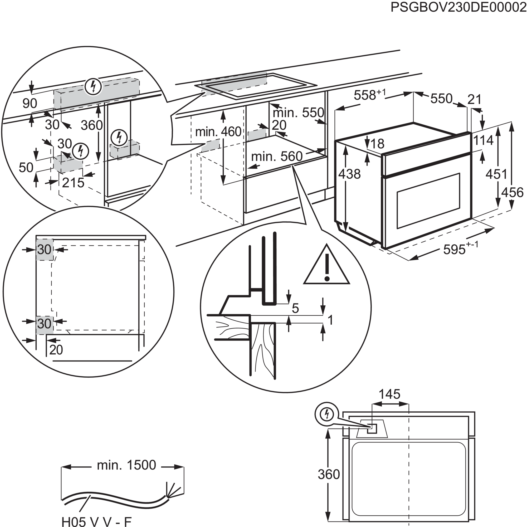 AEG CM3500B Einbauherd/Backofen