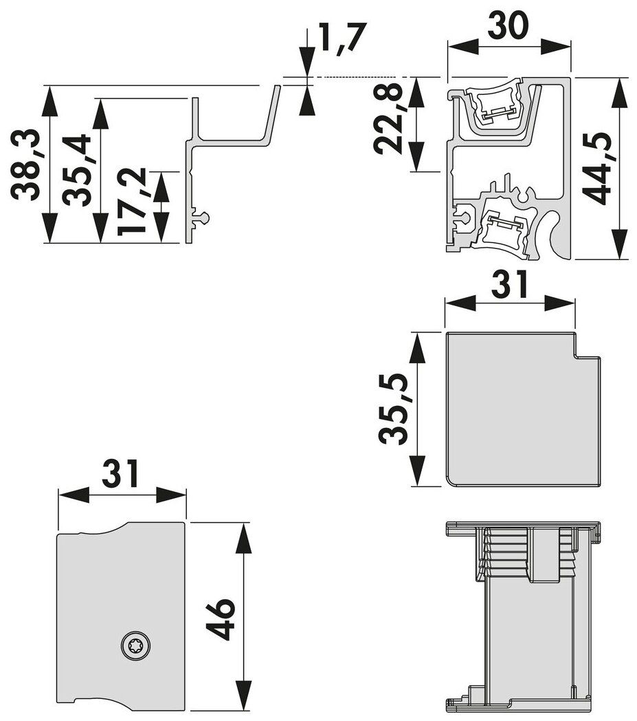 Naber Lucento Profilsystem, Relingsystem