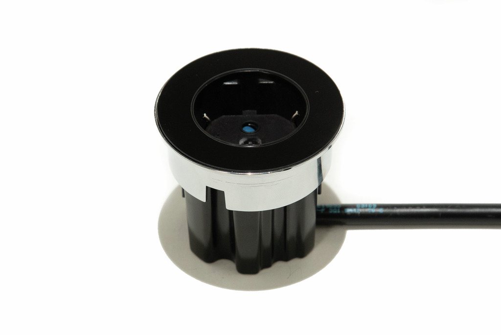 Naber VersaDot Lite Einzelsteckdose, Steckdosenelement, Ring, schwarz matt