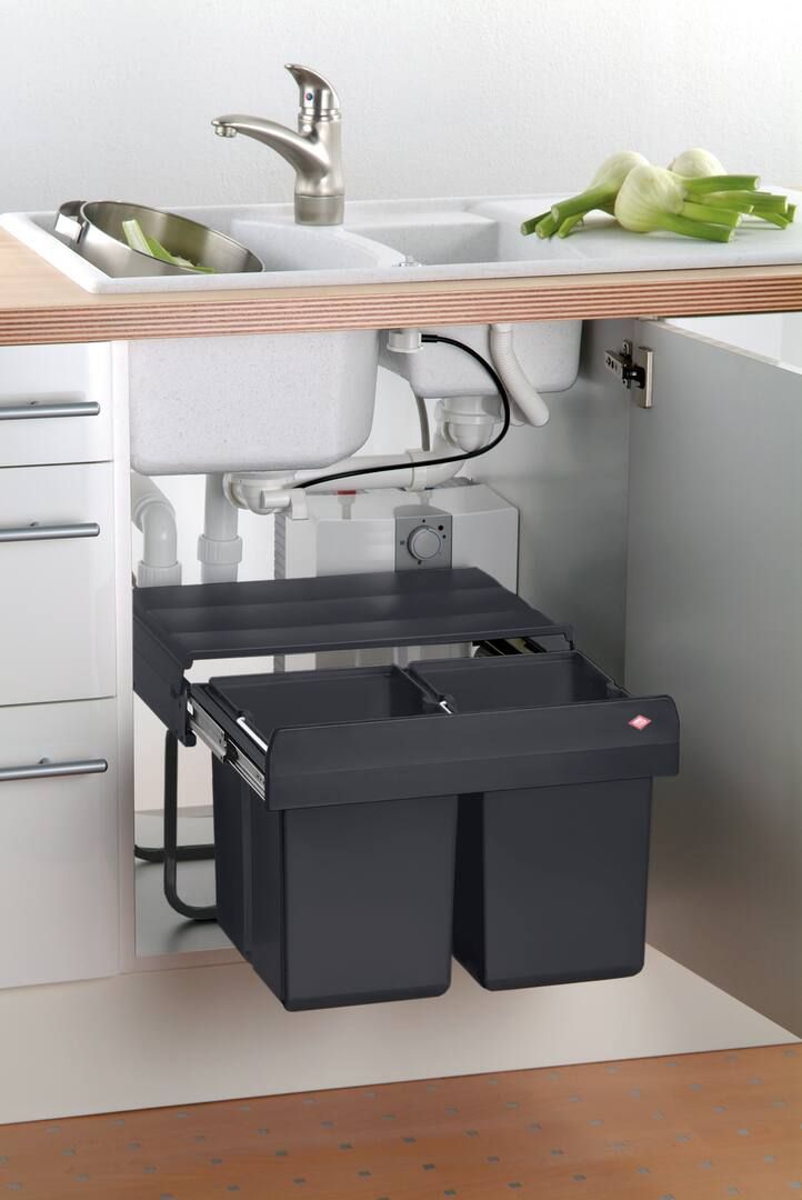 Naber WESCO® Traditionline Double-Shorty 345 K/500-2, Abfallsammelsystem, anthrazit