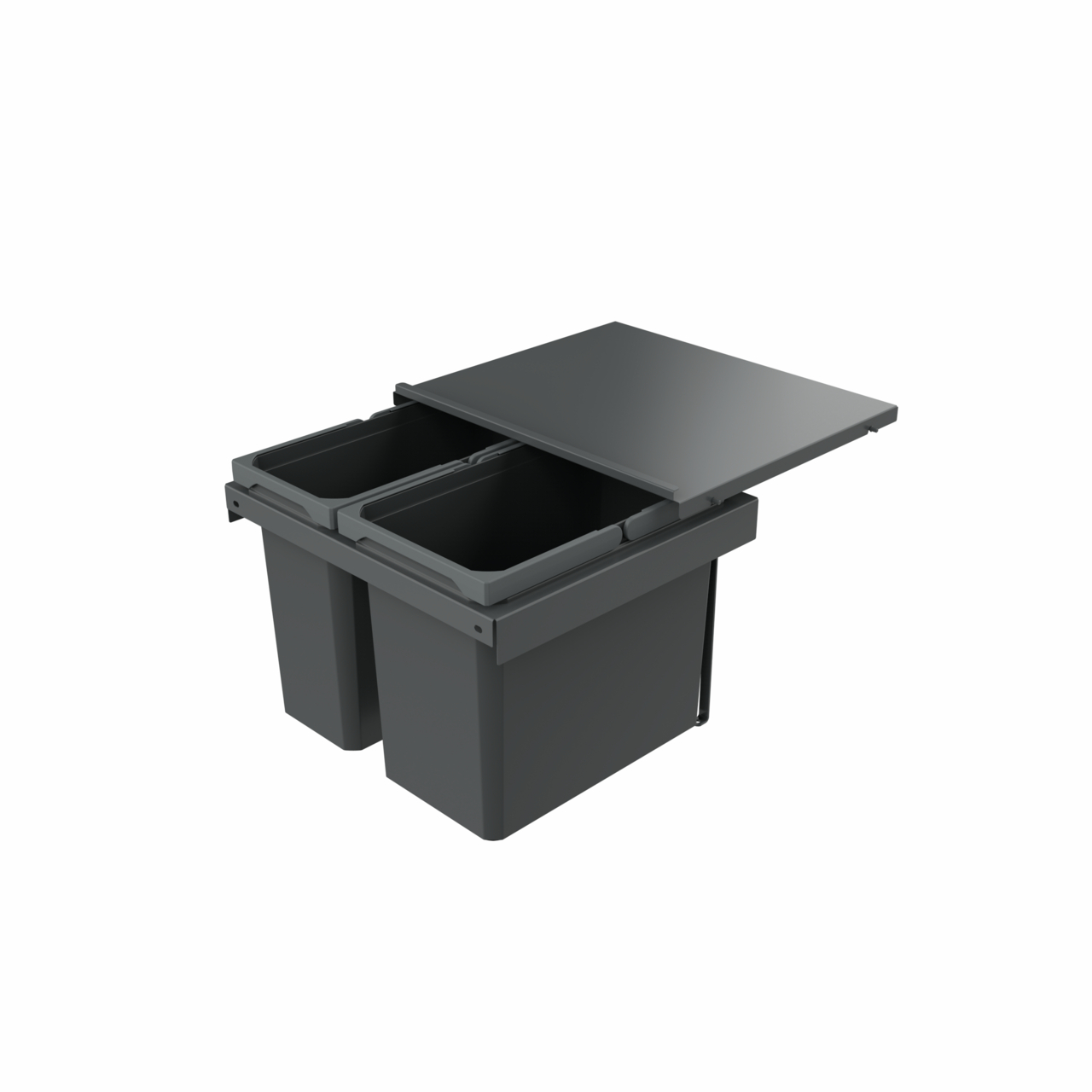 Naber - Cox Stand-UP® 350 S/500-2, Abfallsammler für vorhandene Auszüge, anthrazit, H 350 mm