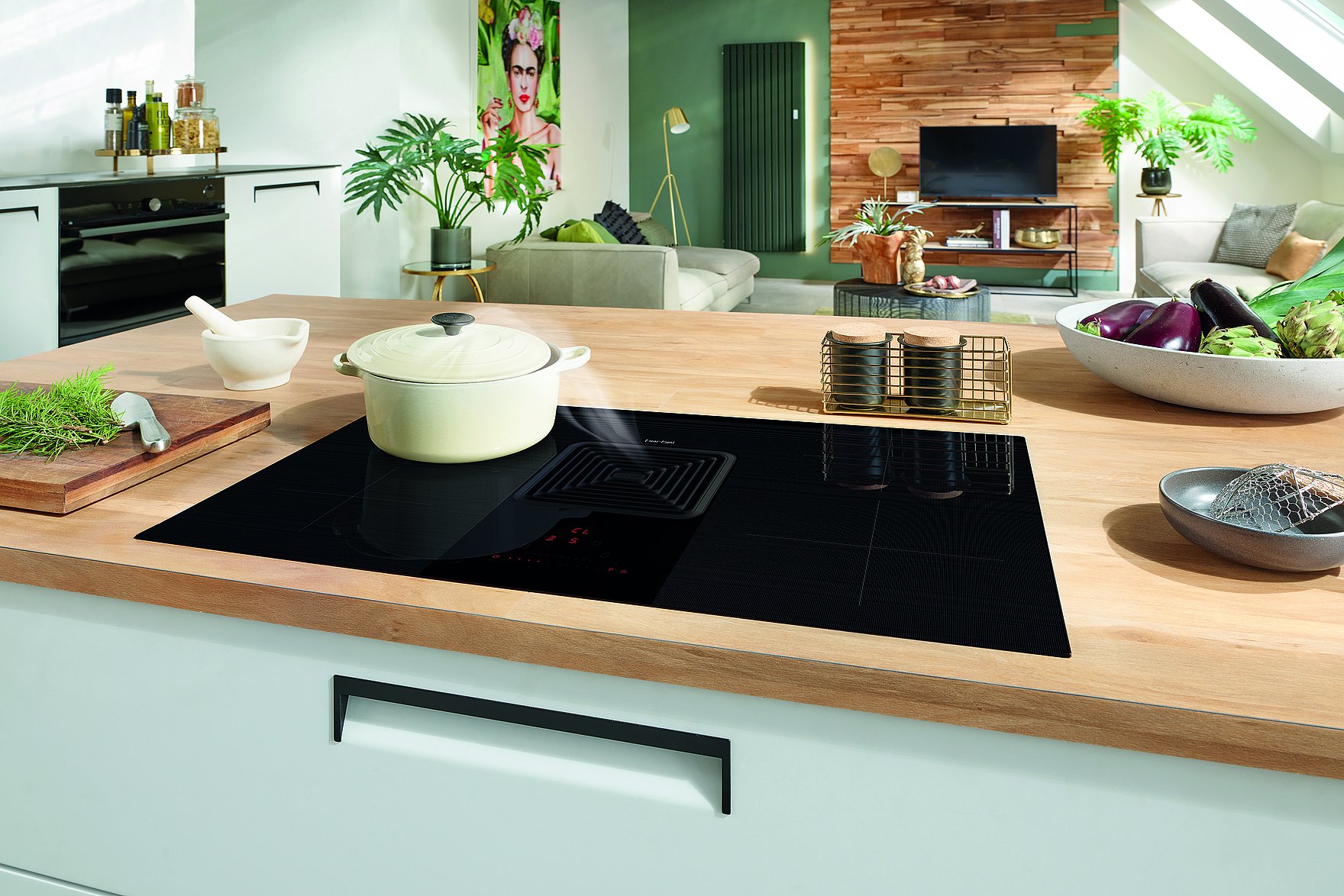 BKA 83 DLC Kochfeldabzug Downline Compact Schwarz glänzend