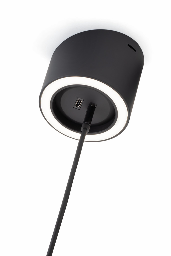 Naber Unika 5 Farbwechsel LED, Leuchte, Einzelleuchte mit 2-fach USB C, schwarz matt
