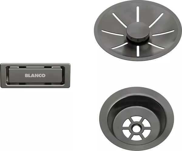 Ab- u. Überlaufset satin dark steel InFino