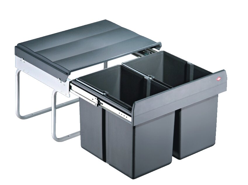 Naber WESCO® Traditionline Double-Shorty Smart 345 K/500-2, Abfallsammelsystem, anthrazit
