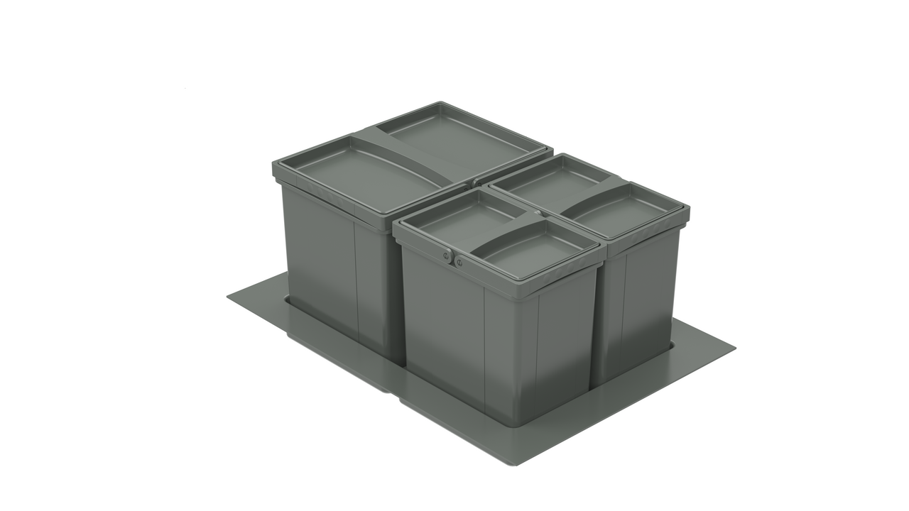 Naber WESCO® Pullboy Versa 265 S/500-3, Abfallsammelsystem, anthrazit, H 265 mm