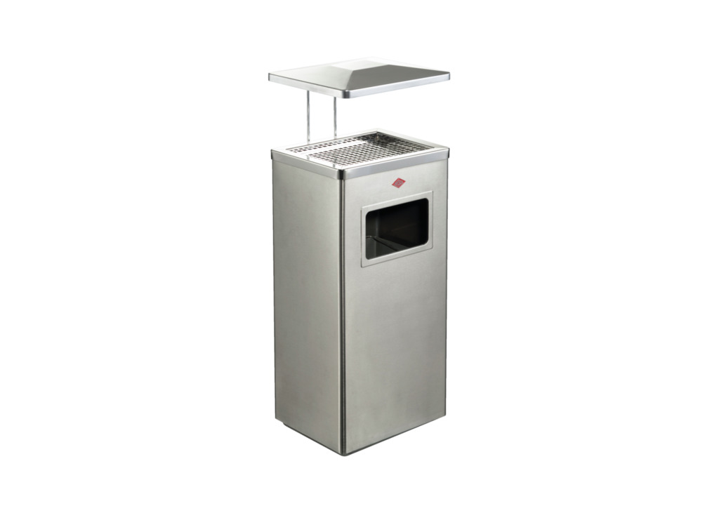 Naber WESCO® Standascher mit Dach, Standascher, Edelstahl matt