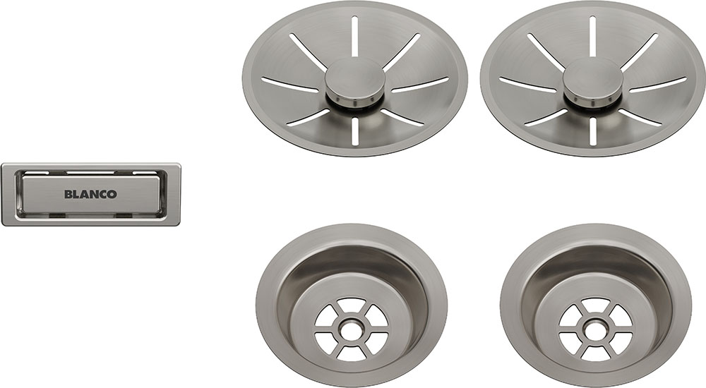 Ab- u. Überlaufset satin platinum InFino