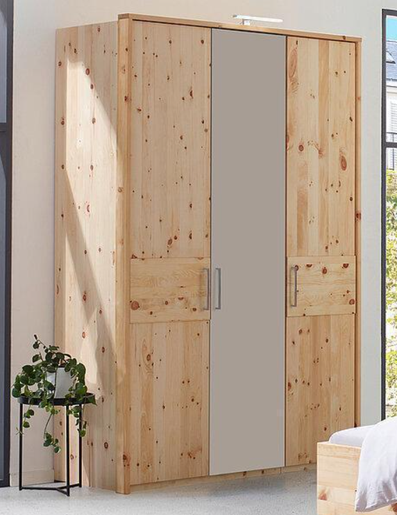 Kleiderschrank Lugano, 3-trg. mit Akzent