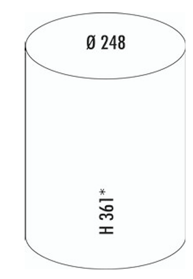 Naber Ersatzbehälter, Einzeleimer, schwarz, 15 Liter