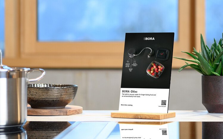 BORA QVac Produktaufsteller