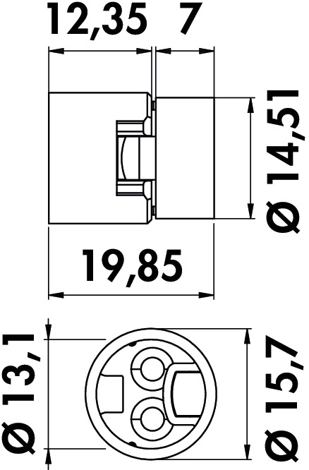 Naber MEC Driver LED Bewegungsmelder, Verbindungsleitung/-element, Anbaugehäuse