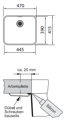 Franke Spüle Epos EOX 110-45