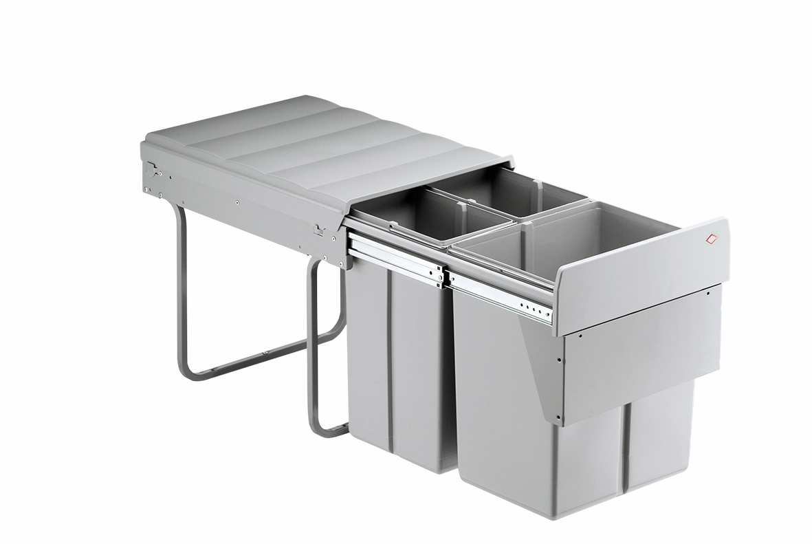 Naber WESCO® Traditionline Trio-Master 410 S/400-3 , Abfallsammelsystem, alugrau