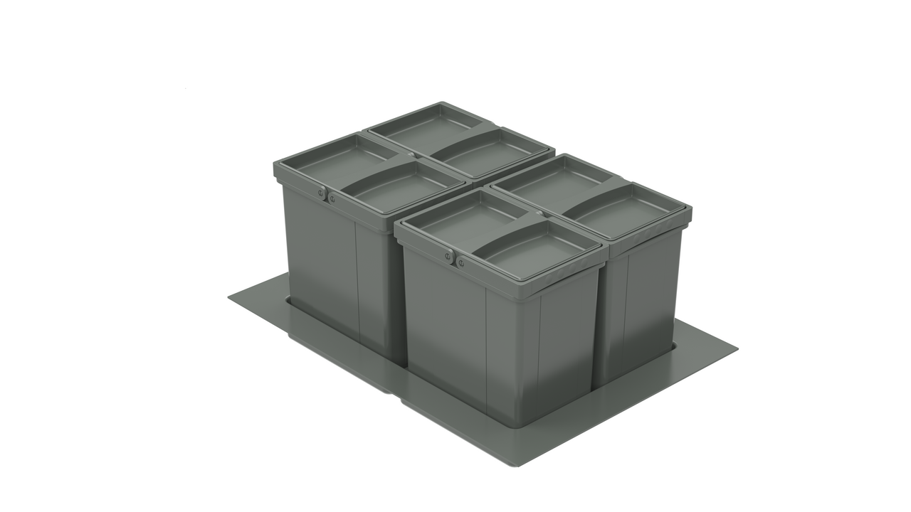 Naber WESCO® Pullboy Versa 265 S/500-4, Abfallsammelsystem, oriongrau, H 265 mm