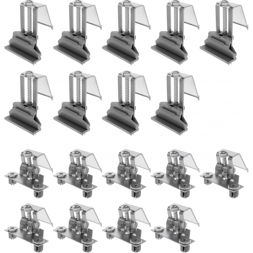 Befestigungsset Fragranite für Einbau, 9 Stück, für Arbeitsplatten ab 18 mm Stärke