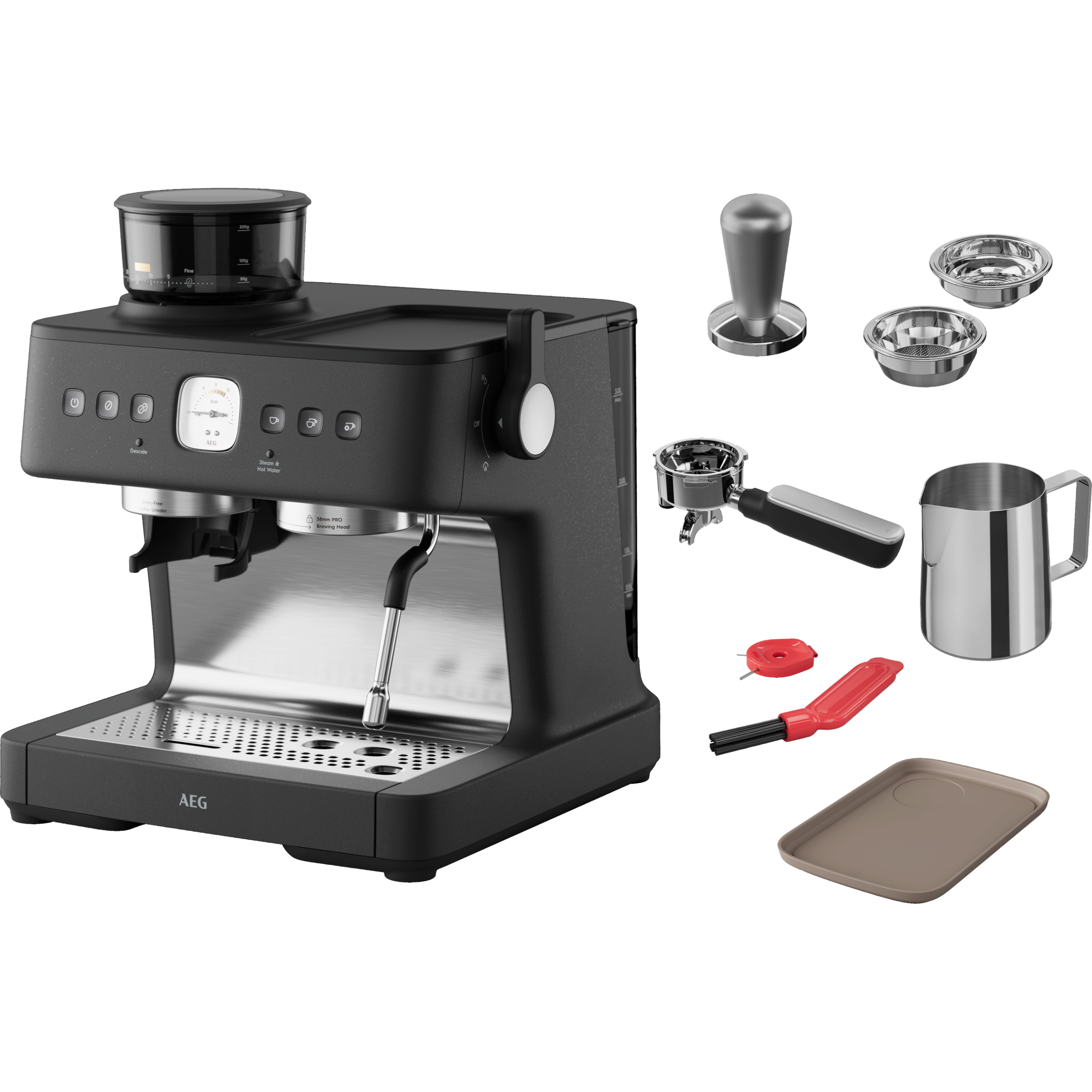 AEG EC8-1-8BP 8000 Espresso Siebträgermaschine