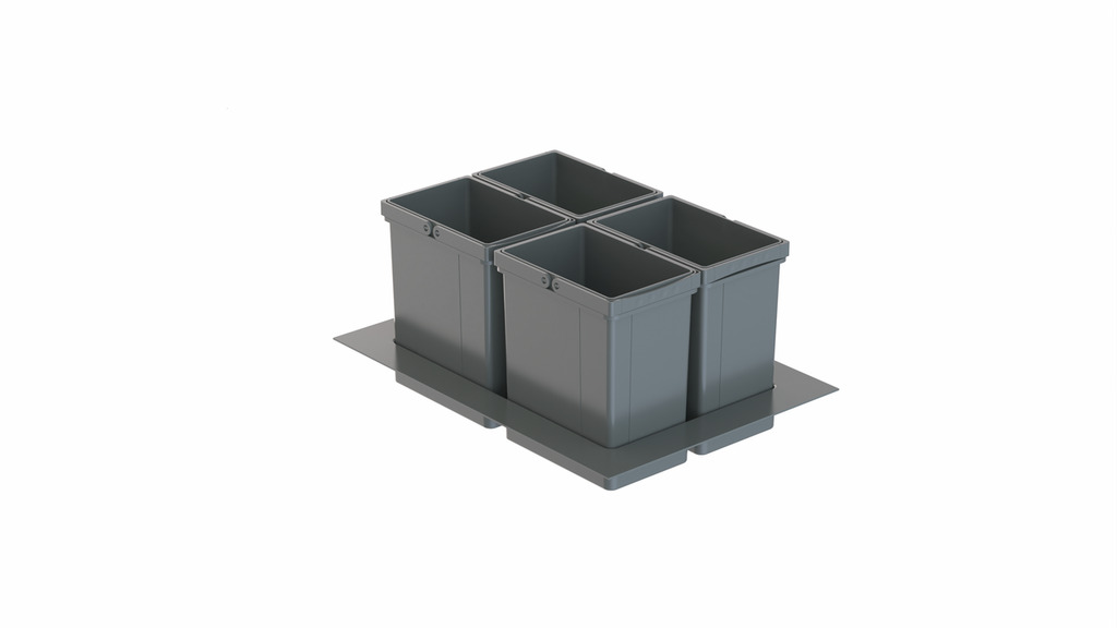 Naber WESCO® Pullboy Versa 265 S/500-4, Abfallsammelsystem, oriongrau, H 265 mm
