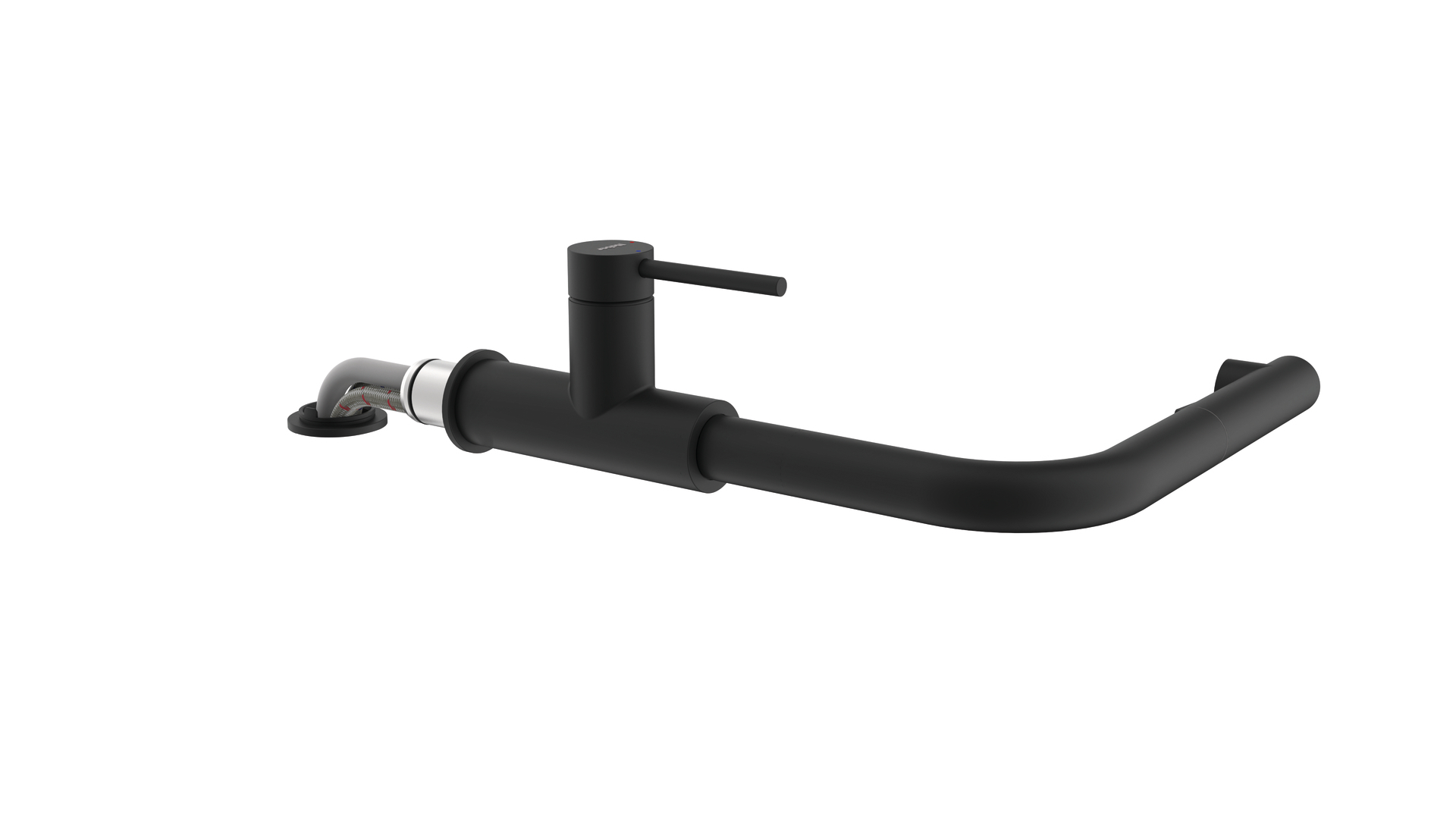 Naber SERVIZIO Namor® 4 Fensterarmatur, Spültischarmatur, schwarz matt, Hochdruck