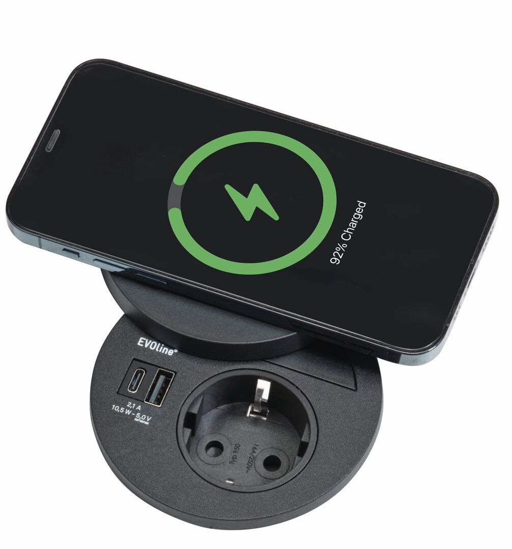 Naber Evoline® Circle80 DisQ, Steckdosenelement, mit belgischer/französischer Steckdose