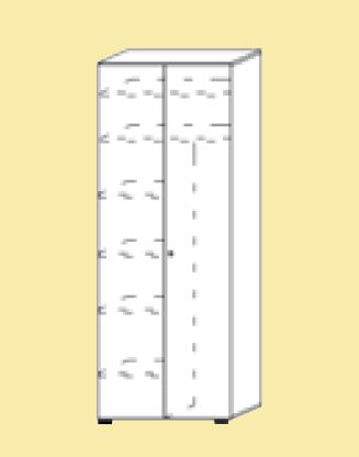 LIGNEA Aktenschrank/Garderobe 268GA, 6 OH