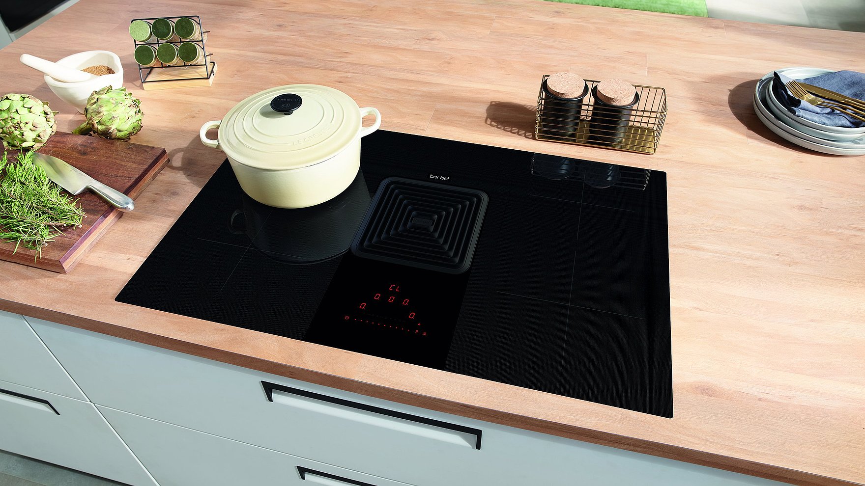 BKA 83 DLC Kochfeldabzug Downline Compact Schwarz glänzend