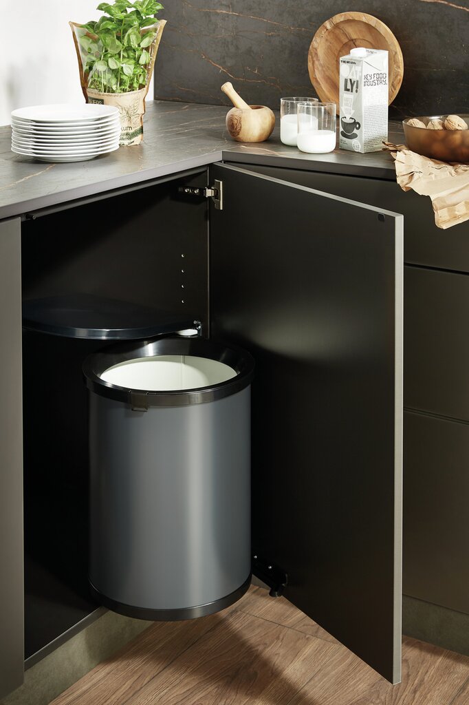 Naber WESCO® Rondo 6 CH, Abfallsammelsystem, anthrazit/schwarz matt