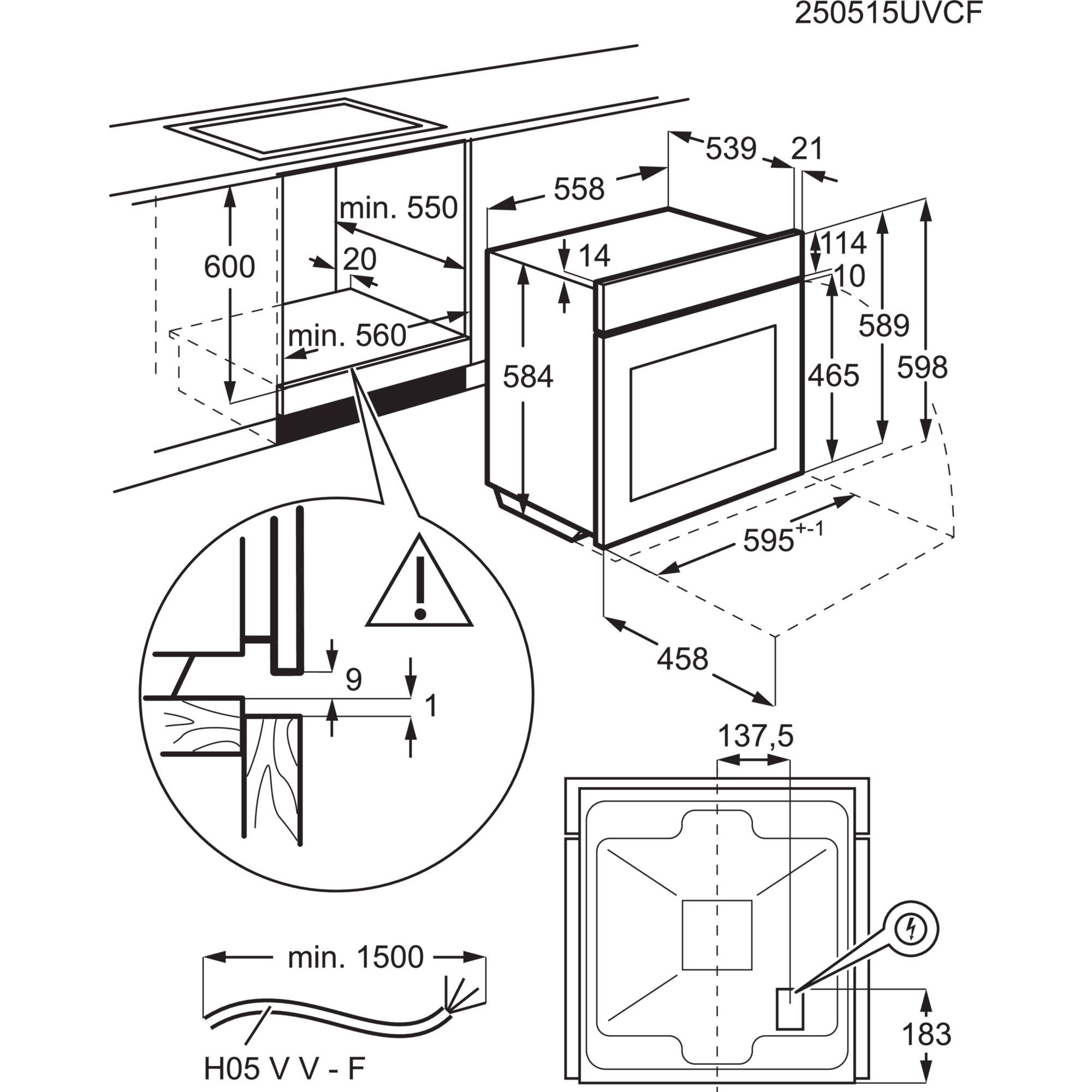 Electrolux KEHLH00BK Einbauherd