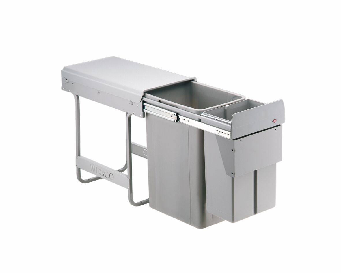 Naber Traditionline Double-Boy 485 S/300-2, Abfallsammelsystem, alugrau