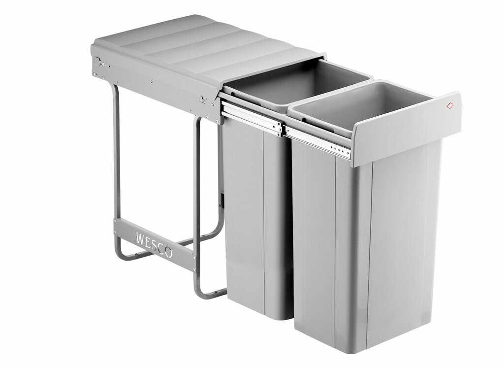 Naber Traditionline Double-Master 585 S/400-2, Abfallsammelsystem, alugrau
