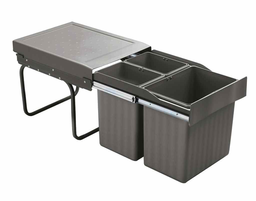 Naber WESCO® Trio Bin, Abfallsammelsystem, anthrazit