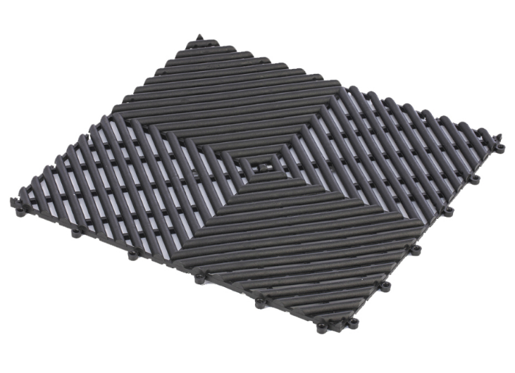 Bodenmatte PVC 30,4x30,4cm, schwarz