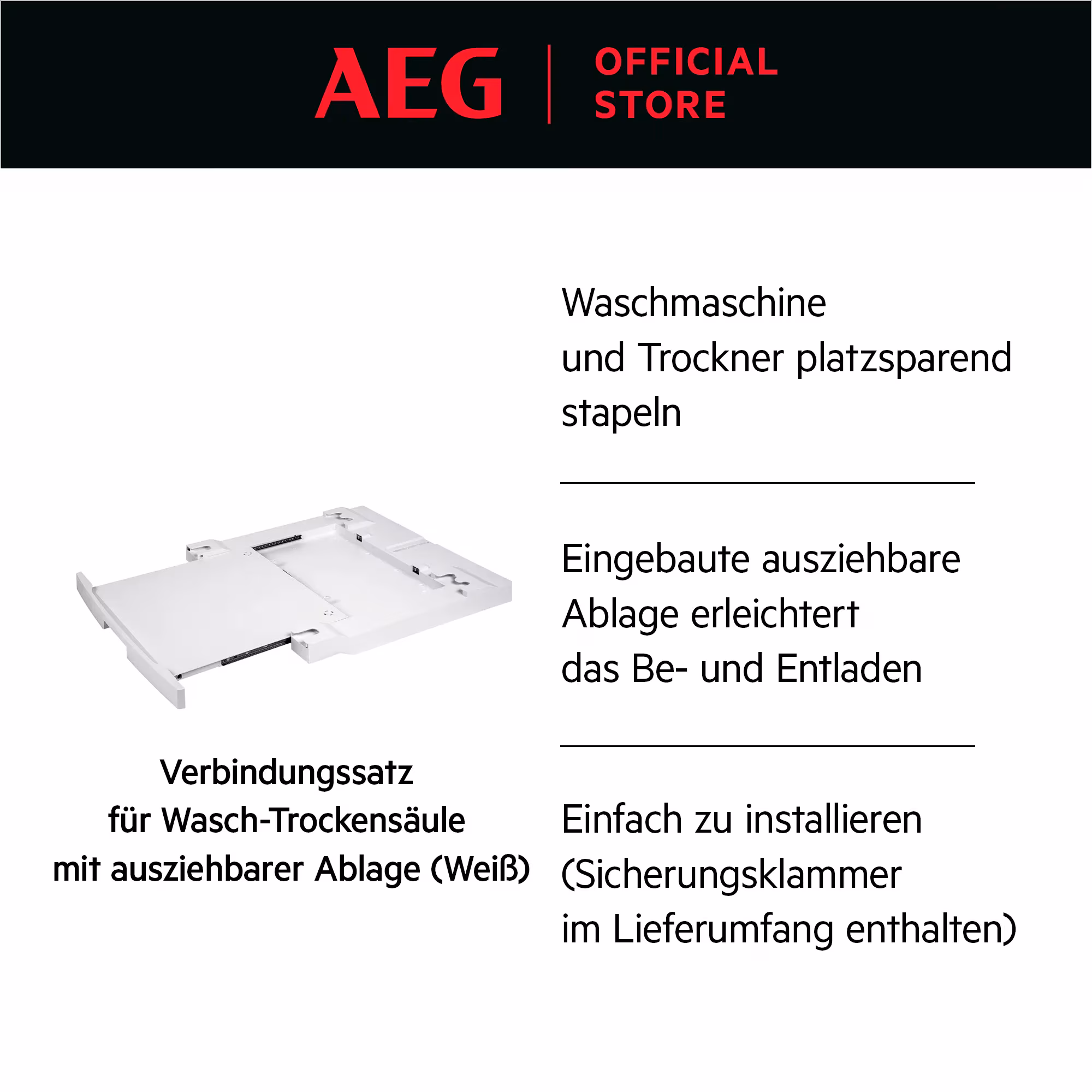 AEG A1WYHSK2 Verbindungssatz Wasch-Trockensäule