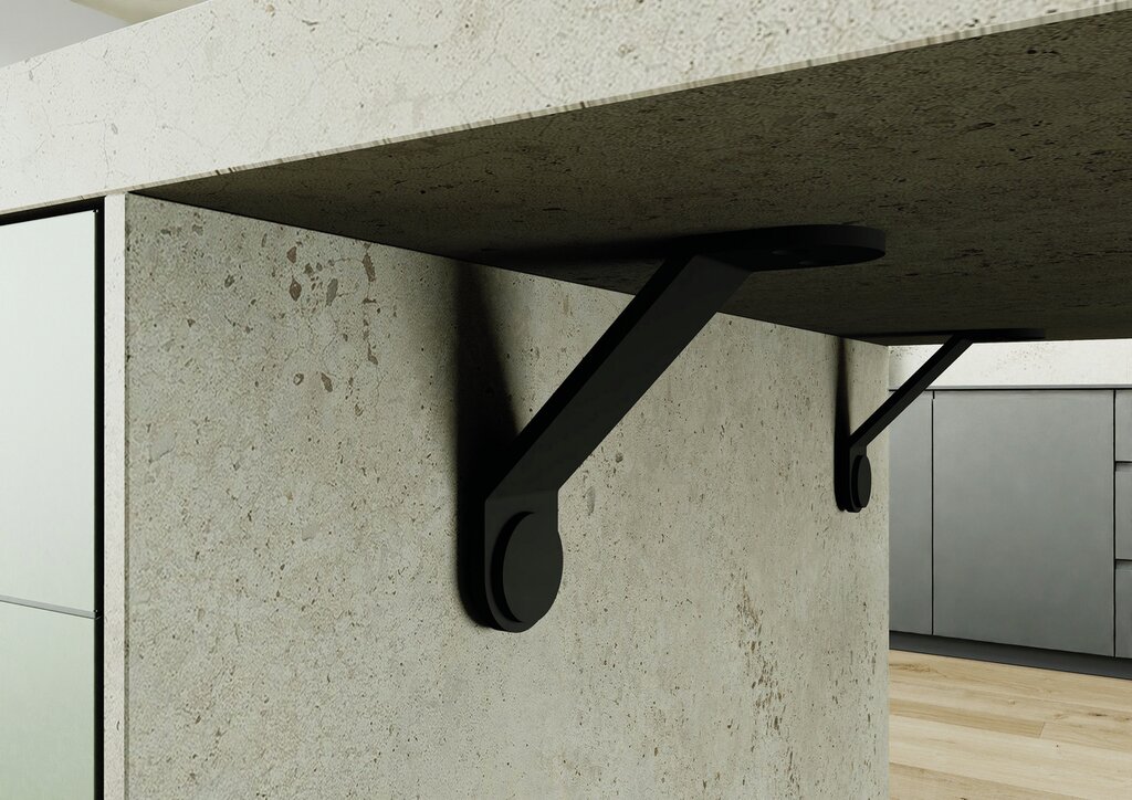 Naber Winkelkonsole Siena , Gestell, schwarz matt