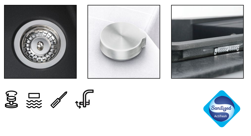 Franke Centro, CNG 611-62 A Black Matt Collection