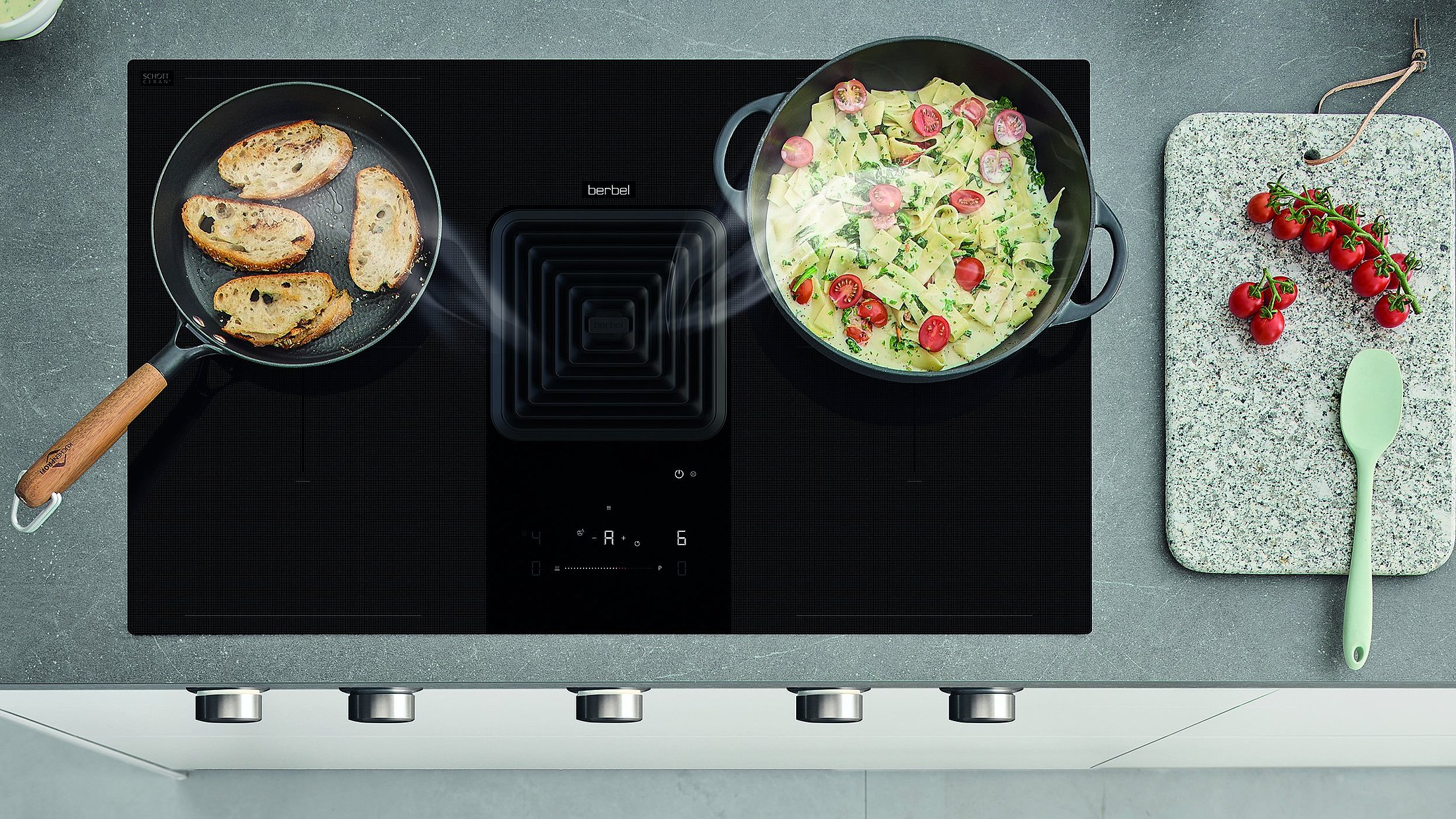 berbel Kochfeldabzug BKA 83 DLP Mattschwarz