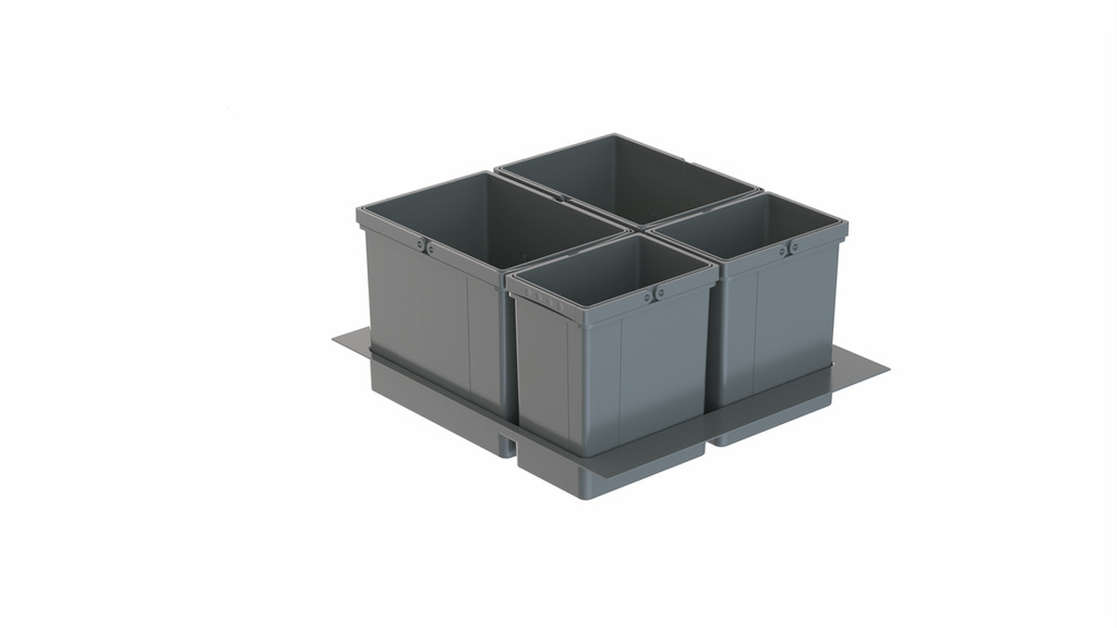 Naber WESCO® Pullboy Versa 265 S/600-4, Abfallsammelsystem, anthrazit, H 265 mm