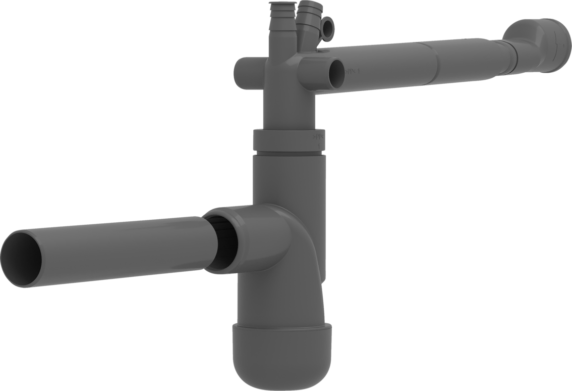 Space-saving siphon