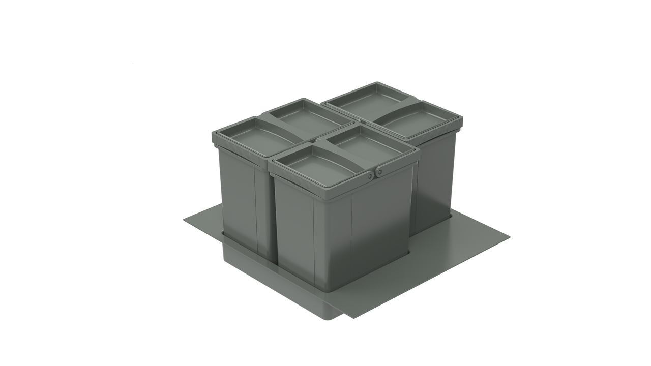 Naber WESCO® Pullboy Versa 265 K/500-3, Abfallsammelsystem, oriongrau, H 265 mm