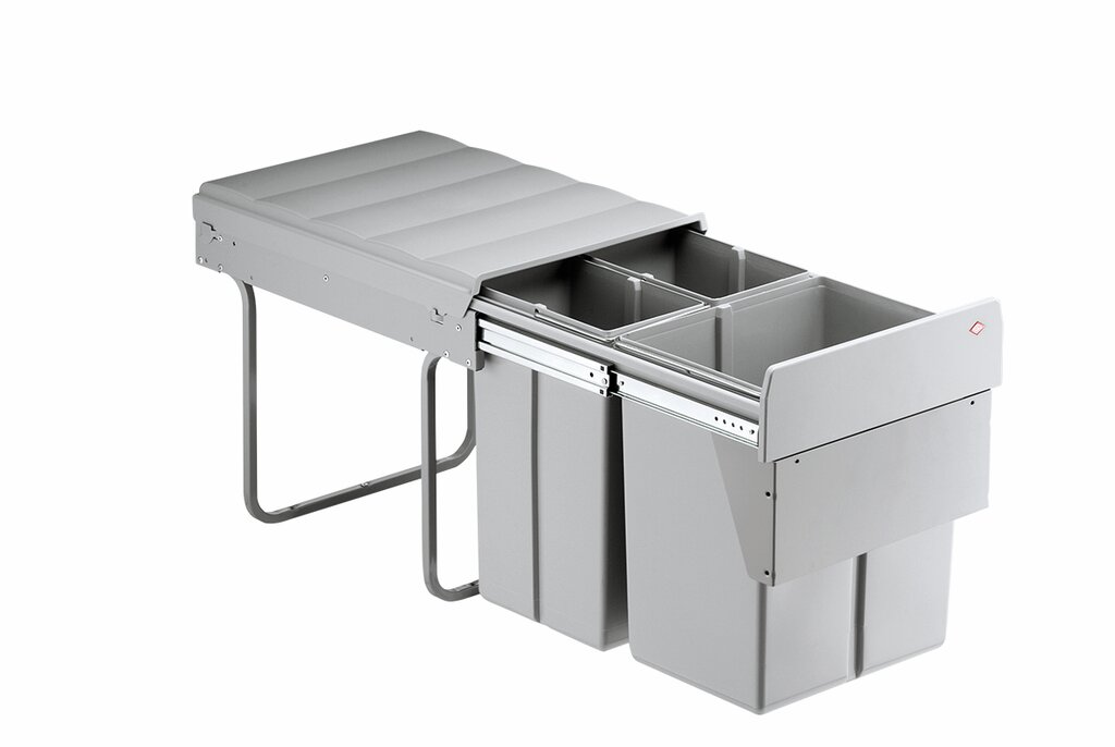 Naber WESCO® Traditionline Trio-Master 410 S/400-3 , Abfallsammelsystem, alugrau