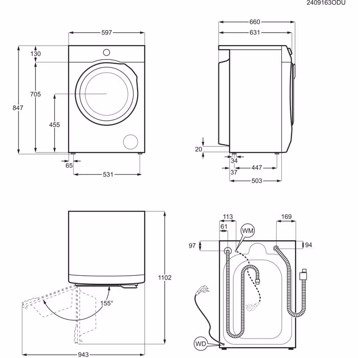 AEG LWR8BE161W Set
