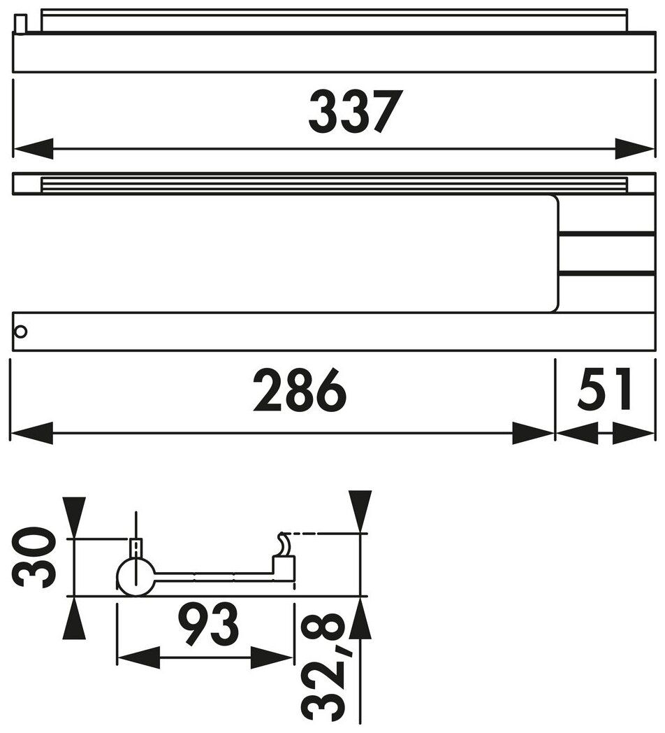 Naber Lucento Papierrollenhalter, schwarz