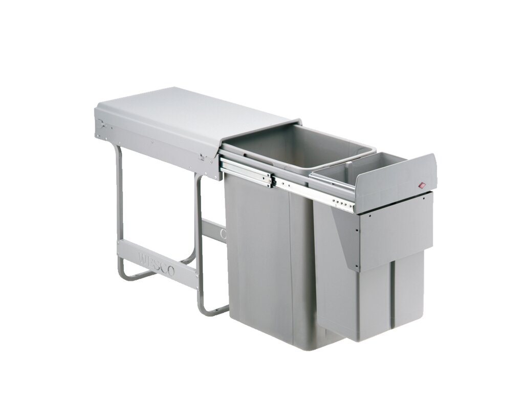 Naber Traditionline Double-Boy 485 S/300-3 mit Frontanbindung, Abfallsammelsystem, alugrau