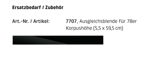 CASO-Blende für WDU 36